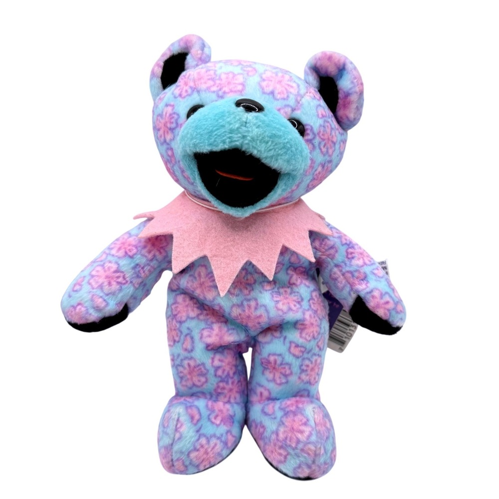 Liquid Blue VTG Grateful Dead Cherice Bean Bear Blue Pink Floral Plush Rare